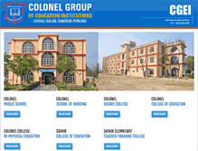 Tablet Screenshot of colonelinstitutes.com